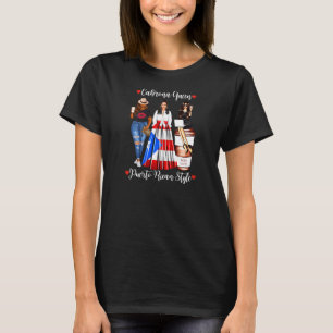 Camiseta Mulheres Porto-Riquenho Estilo Cabrona Rainha Mãe