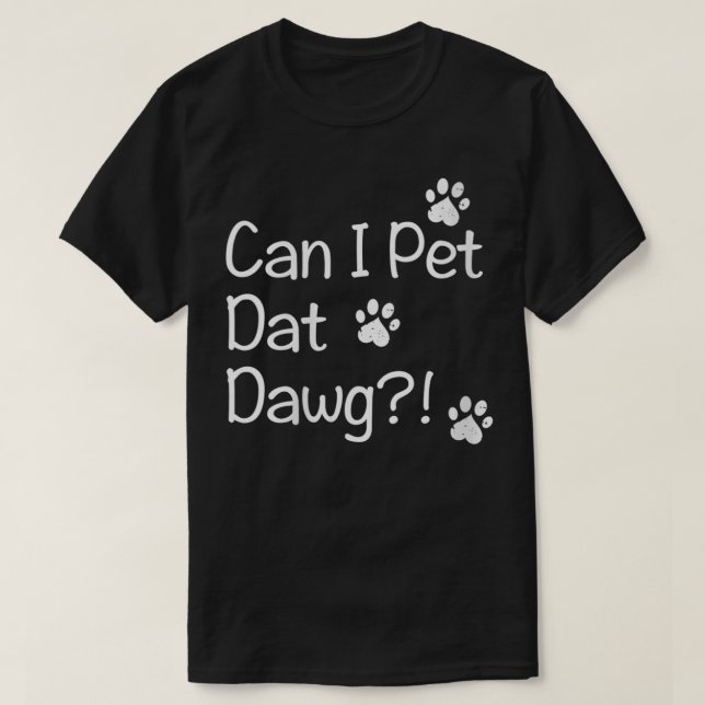 Camiseta Mulheres Posso Pet Dat Dawg VNeck (Frente do Design)