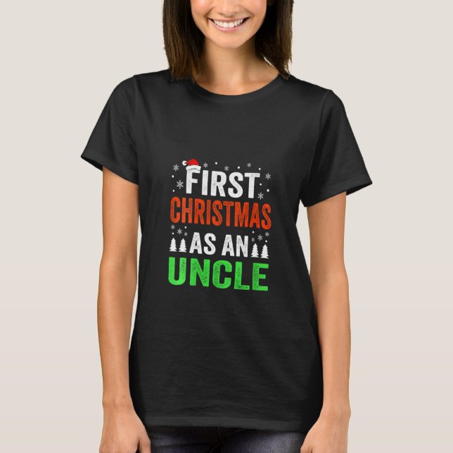 Camiseta Mulheres Primeiro Natal Como Tio 1rua Natal N (Frente)