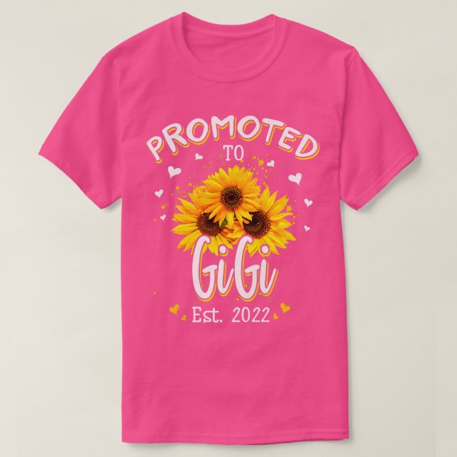 Camiseta Mulheres Promovidas A Gigi 2022 Vovó Girassol Ann (Frente do Design)