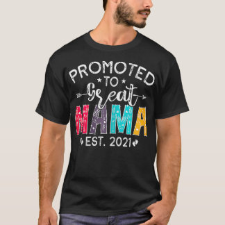 Camiseta Mulheres Promovidas À Mamã 2021 Pela Primeira Vez 