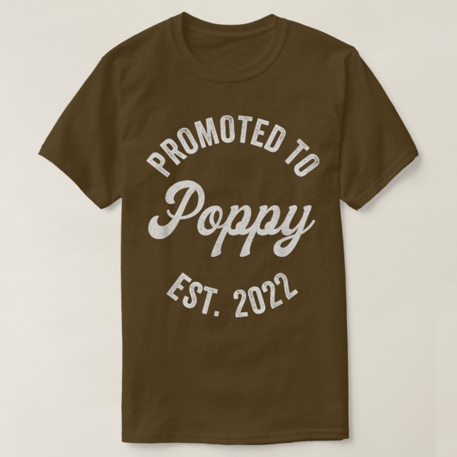 Camiseta Mulheres Promovidas A Poppy, Nova Gravidez Vovô E (Frente do Design)