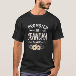 Camiseta Mulheres Promovidas À Vovó Novamente Flores Nova