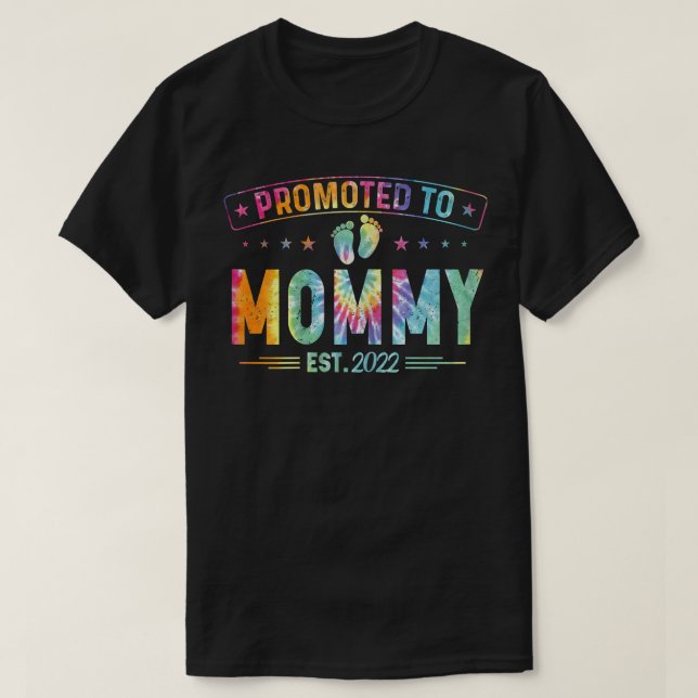 Camiseta Mulheres Promovidas para Mamães 2022 Tie Dye Prime (Frente do Design)