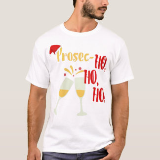 Camiseta Mulheres Prosec Ho Ho Ho Engraçado Vinho Chri