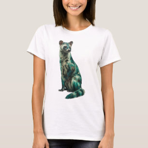Camiseta Mulheres Protetoras de Civetas Místicas Turquesa