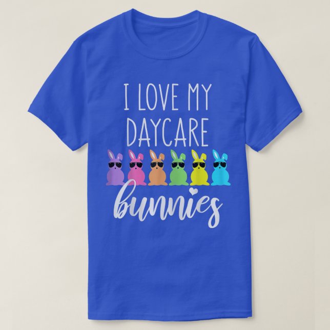 Camiseta Mulheres Provedores de Páscoa de creche Eu Amo Meu (Frente do Design)