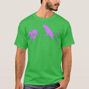 Camiseta Mulheres Pulsação de Papagaio Produto Pet Parrot L