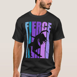 Camiseta Mulheres Púrpura Dança de Aniversário Colorida Ret