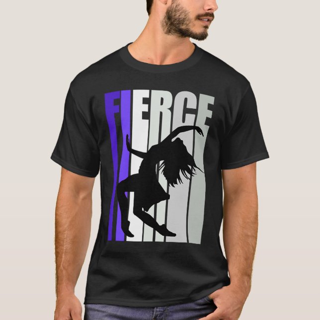 Camiseta Mulheres Púrpura Dançarino de Feridas Aniversário  (Frente)