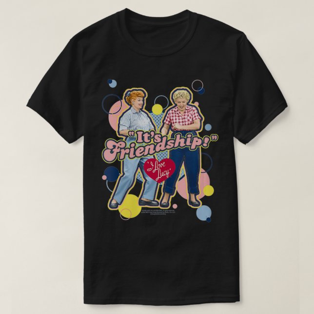 Camiseta Mulheres que amo Lucy é amizade VNeck  (Frente do Design)