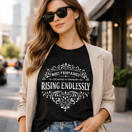 Camiseta Mulheres que Ascendem Sem Fim Tipografia Vintage