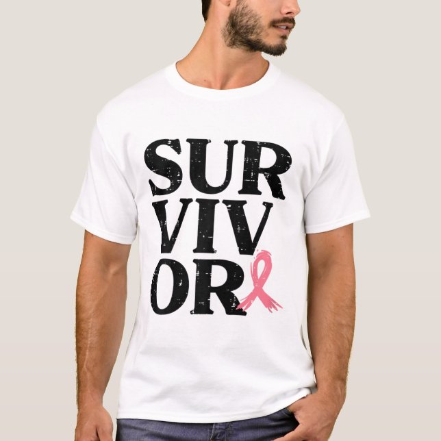 Camiseta Mulheres que conhecem o Cancer da frança cor-de-ro (Frente)