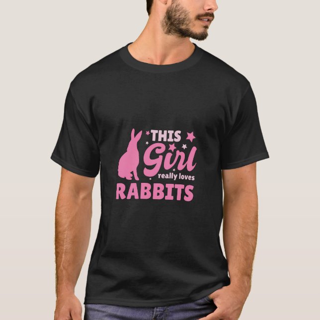 Camiseta Mulheres Que Essa Menina Adora Coelhos Que Dão Um  (Frente)