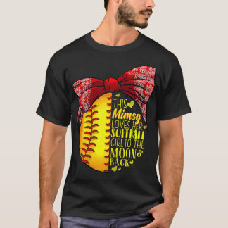 Camiseta Mulheres Que Essa Mímica Ama Seu Softball Girl Sof