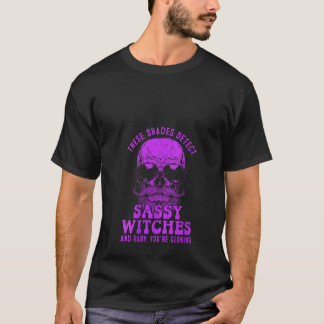 Camiseta Mulheres Que Esses Tons Detectam Bruxas Sassy Sarc