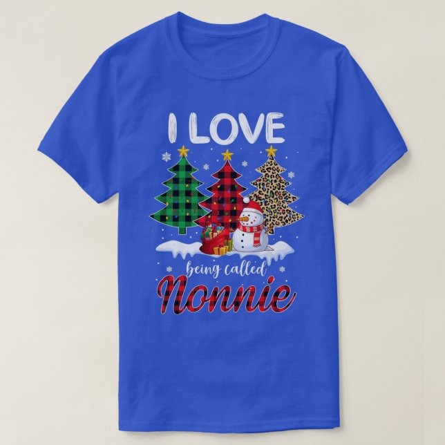 Camiseta Mulheres Que Eu Adoro Ser Chamada Avó Nonnie Snowm (Frente do Design)