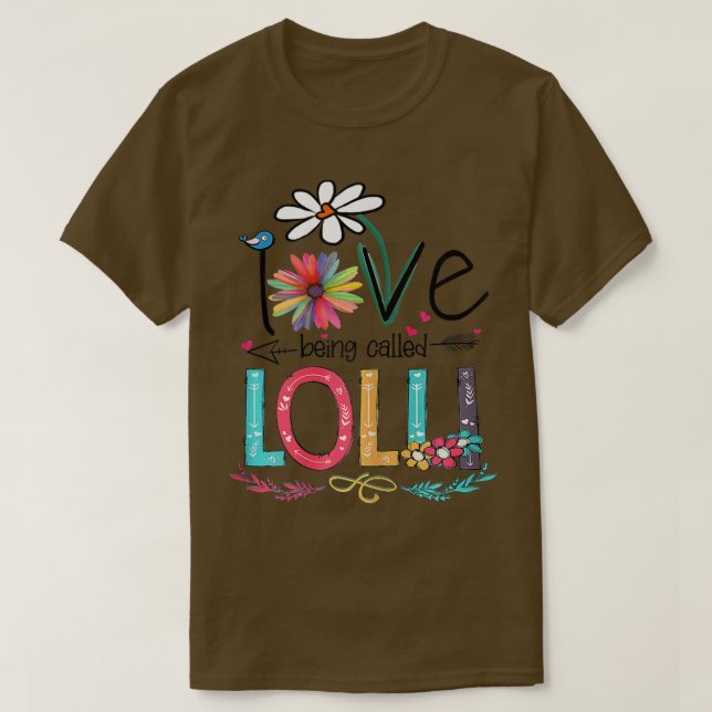 Camiseta Mulheres Que Eu Adoro Ser Chamadas De Lolli Sunflo (Frente do Design)
