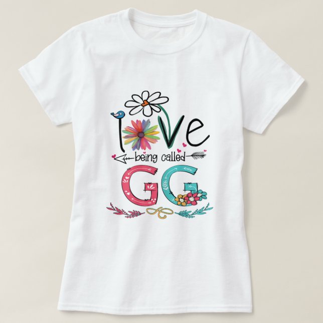 Camiseta Mulheres Que Eu Adoro Ser Chamadas Gg Sunflower Mã (Frente do Design)