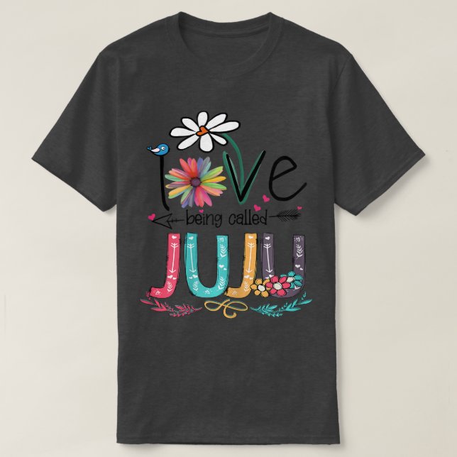 Camiseta Mulheres Que Eu Adoro Ser Chamadas Juju Sunflower  (Frente do Design)