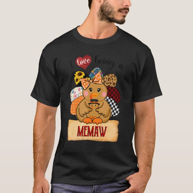 Camiseta Mulheres Que Eu Adoro Ser Um Memaw Turquia Ação De (Frente)