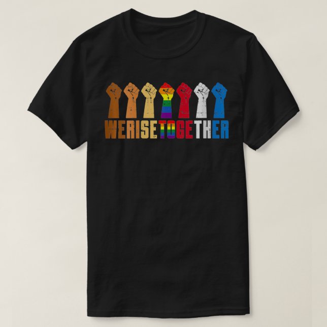 Camiseta Mulheres Que Levantamos Juntos O Orgulho De Pé-Arc (Frente do Design)