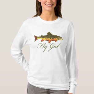Camiseta Mulheres que pescam com mosca