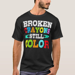 Camiseta Mulheres Quebradas Crayons Ainda Cor Saúde Mental