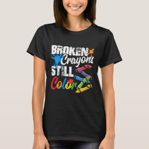 Camiseta Mulheres Quebraram Crayons Ainda Coloridos Saúde M