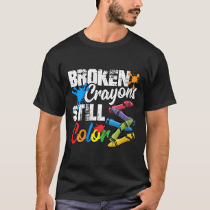 Camiseta Mulheres Quebraram Crayons Ainda Coloridos Saúde M