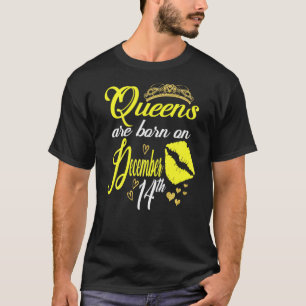 Camiseta Mulheres Queens São Nasceres No 14 Sagittariado De