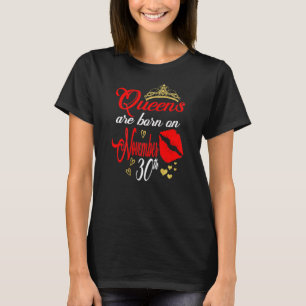 Camiseta Mulheres Queens São Nasceres No 30 Sagittariu De N