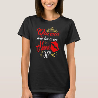 Camiseta Mulheres Queens São Nasceres No 30 Sagittariu De N