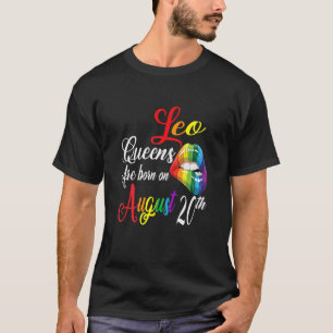 Camiseta Mulheres Rainbow Queens São Nasceres No 20 De Agos