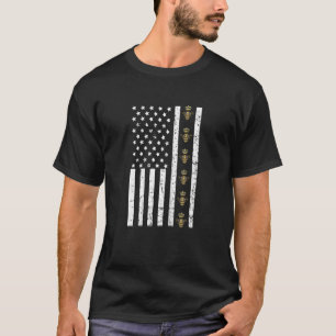 Camiseta Mulheres Rainha Bebê Sinalizador dos EUA