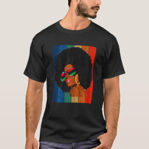 Camiseta Mulheres Rainha Negra Afro Melanin Art