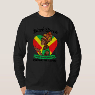 Camiseta Mulheres Rainha Preta Não sou sempre sarcástica Pr