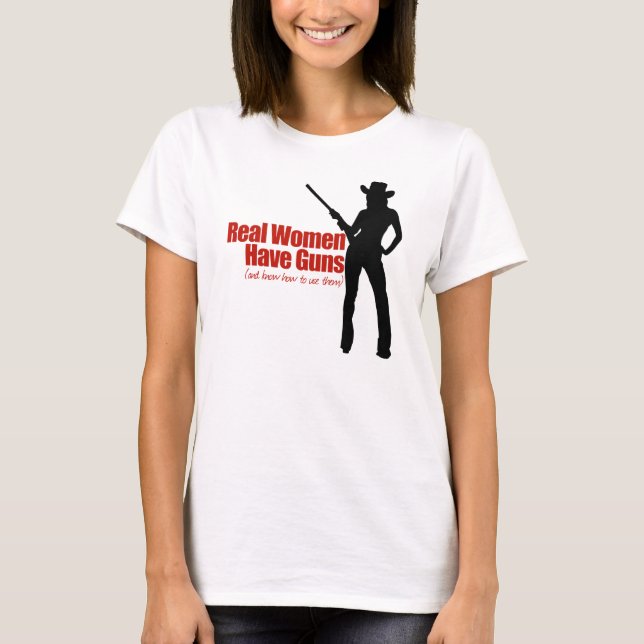 Camiseta Mulheres Reais Têm Armas (Frente)