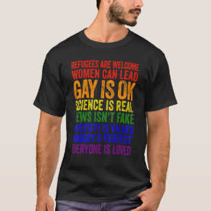 Camiseta Mulheres refugiadas são bem-vindas mulheres podem