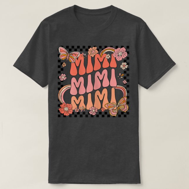 Camiseta Mulheres Retro Groovy Mimi Melhor Mimi Já Alô Qued (Frente do Design)