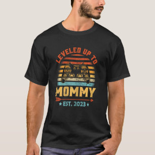 Camiseta Mulheres Retro Levadas Até Mamãe 2023 Grávida Para