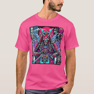 Camiseta Mulheres Retro Oni Cyberpunk Samurai Artes Para Bu