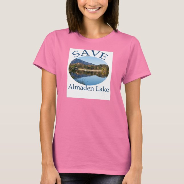 Camiseta Mulheres "Ringer" azul T com o site na parte trase (Frente)