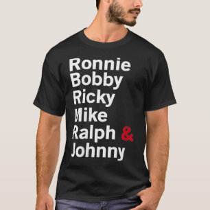 Camiseta Mulheres Ronnie Bobby Ricky Mike Ralph e Johnny VN