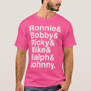 Camiseta Mulheres Ronnie Bobby Ricky Mike Ralph Johnny Funn