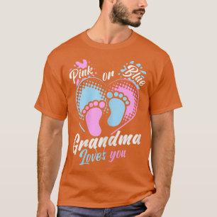Camiseta Mulheres Rosa Ou Azul Vovó Te Ama A Vovó Do Gênero
