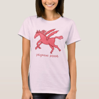 Camiseta Mulheres rosas pálido da legião de Pegasus básicas
