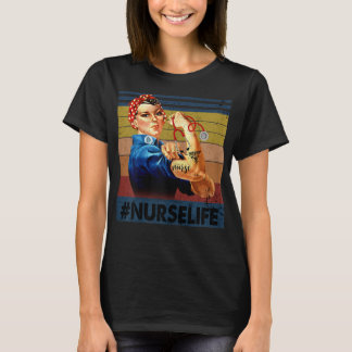 Camiseta Mulheres Rosie, a Vintage Retro Enfermeira 