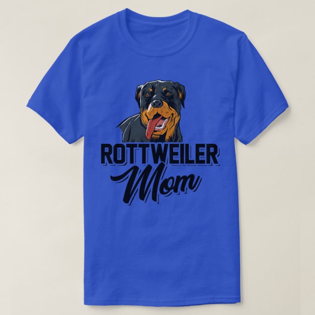 Camiseta Mulheres Rottweiler Mãe Cachorros Cachorros Caminh (Frente do Design)