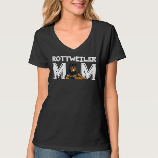 Camiseta Mulheres Rottweiler Mãe Dia da Mãe Rottweiler